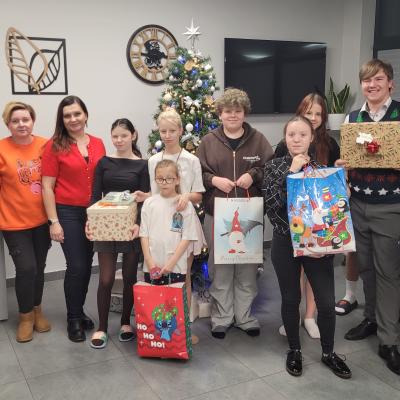 Mikołajkowa wizyta Pani Eweliny z przyjaciółmi 