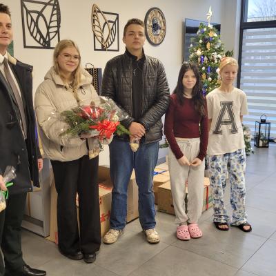 Wizyta Burmistrza Zelowa i Młodzieżowej Rady Miejskiej